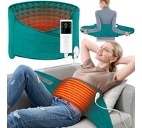 POWZOO Coussin Chauffant,125x30cm (Surface Chaude 59x30cm),9 Niveaux de Chauffage,Minuterie 4 Périodes,Arrêt Automatique,Lavable,Sèche/Humide,Confortable Doux Thermothérapie Soulager La Douleur.