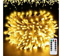 POWZOO Guirlande Lumineuse 30M, 300 LEDBlanc Chaud Sapin de Noël 8 Modes de Minuterie Étanche Decoration Noel Exterieur et Interieur IP44 Fête Mariage Arbre Christmas,Nouvel An,Terrasse
