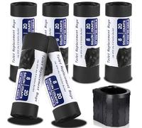 POWZOO Sac Poubelle 30l,120 Pièces Sacs pour Toilettes,Noir-55 * 65cm,Sacs de Toilette,pour Toilettes de Camping,Voyage,Randonnée,Cuisine,Maison,Toilettes Mobiles,Equipements de Camping.