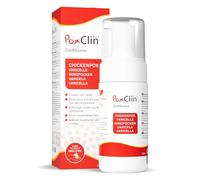 PoxClin CoolMousse 100 ml - Traitement contre la varicelle chez les enfants - Soulage les symptômes et les démangeaisons de la varicelle sur la peau ritées ou abîmées. Ingrédients naturels