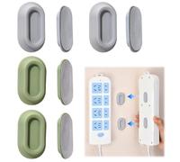 POXIAOER Lot de 4 supports de télécommande magnétiques en silicone auto-adhésifs pour télécommande TV, prises