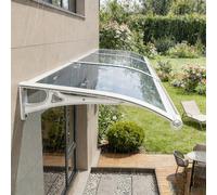 Poxvythb Auvent de Porte d'entrée,Moderne Marquise de Porte Exterieur avec évier de Guidage,Protection Contre la Pluie et la Neige,Protection UV, pour Jardin, Balcon, terrasse