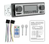 POXZSFX Lecteur Audio stéréo avec Fonction Radio FM et accès USB, pour | classique, récepteur Audio rétro, ABS, lecteur MP3