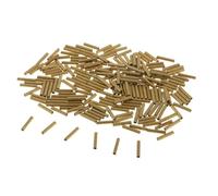 POXZSFX Manchons de sertissage pour connecteurs de pêche Haute résistance, à Un Seul Corps, pour Tubes en cuivre de Tailles Mixtes. Manchons de sertissage efficaces et fiables, Doré, Diamètre 1.4 mm