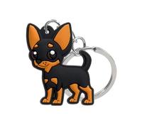 POYAMUSE Porte-clés en silicone pour chien - Hommage aux amoureux des chiens - Porte-clés commémoratif pour chiot, Chihuahuas, Medium
