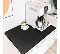 PoYang Grand tapis à café de 61 x 40,6 cm, accessoires de bar à café pour comptoir, tapis de séchage absorbant, antidérapant et anti-taches pour machine à expresso, machine à expresso et comptoir de