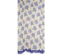 POYET MOTTE 11178 - Rideau Marseillais - Lavante Imprimé - Fibres Naturelles - 140x250cm - Protège de la chaleur et des insectes