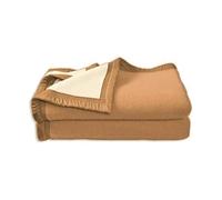 POYET MOTTE Couverture Laine Biche/Naturel 220 x 240 cm - Gamme Aubisque - Made in France