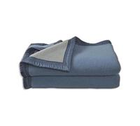 POYET MOTTE Couverture Laine Myosotis/Ciel 180 x 240 cm - Gamme Aubisque