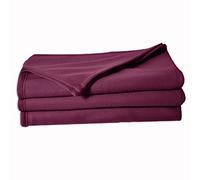POYET MOTTE POLECO Couverture polaire Polyester Prune 180 x 220 cm