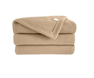 POYET MOTTE POLEX Couverture polaire Polyester Sable 240 x 300 cm