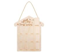 POYHKFD Cadre Photo Souvenir My First Year, Commémoratif en Bois des Douze Premiers Mois de Bébé, Mensuel en Pierre, Support Mural pour Chambre