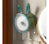 POYHKFD Porte-Rouleau de Papier Toilette Décoratif en Forme d'oreille de Lapin, Conteneur de Papier Mural en Plastique, Lapin Mignon, Boîte Distributrice de Papier Toilette pour Accessoires de(Vert)