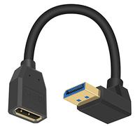Poyiccot Câble d'extension Displayport 1.4 coudé vers le bas, rallonge Displayport à 90 degrés V1.4 jusqu'à 8 K/60 Hz, 4 K/144 Hz pour vidéo/audio, 15 cm
