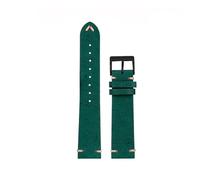 POYNMRE 18 mm 20 mm 22 mm Vintage Autruche en cuir de montre en cuir compatible avec Seiko Prospex Green Water Ghost Omega Seamaster 300 Watch Strap Bracelet(Green-black,22mm)