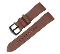 POYNMRE 20 21 22 23 24mm Quick Release FKM Rubber Watch Band Compatible With Casio Sport Silicone Strap Bracelet(Brown-black pin,23mm)