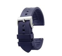 POYNMRE 23 mm 24 mm FluororBber Watchband compatible avec Casio PRW-6600 PRG-600 STRAP PRW-60 PRW-30 PRW-50 PRW-70YT Sports Watch Bracelet(Blue-silver,24mm)