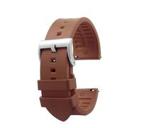 POYNMRE 23 mm 24 mm FluororBber Watchband compatible avec Casio PRW-6600 PRG-600 STRAP PRW-60 PRW-30 PRW-50 PRW-70YT Sports Watch Bracelet(Brown-silver,24mm)