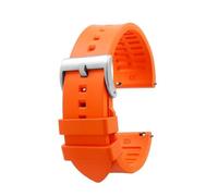 POYNMRE 23 mm 24 mm FluororBber Watchband compatible avec Casio PRW-6600 PRG-600 STRAP PRW-60 PRW-30 PRW-50 PRW-70YT Sports Watch Bracelet(Orange-silver,23mm)