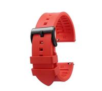 POYNMRE 23 mm 24 mm FluororBber Watchband compatible avec Casio PRW-6600 PRG-600 STRAP PRW-60 PRW-30 PRW-50 PRW-70YT Sports Watch Bracelet(Red-black,23mm)