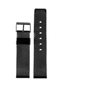 POYNMRE Bracelet de montre Armani en acier inoxydable noir mat for homme, compatible avec les modèles AR1895 1509 0389 1452 1981, bracelet maille brossée métal massif(G Black,24mm)