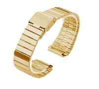 POYNMRE Bracelet de montre en acier fin de 18 mm compatible avec CASIO A158/A159/A168/A169/B650 AQ230/700 A158W A168 Classic AE-1200 Bracelet en métal noir argenté(Gold C)