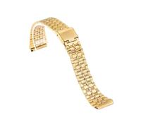 POYNMRE Bracelet de montre en acier inoxydable 18 mm compatible avec Casio F-91W, compatible les modèles SGW400, F91W, F84, F105/108/A158W/168, AE1200/1300, bracelet vintage(Gold-B)