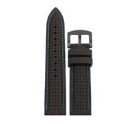 POYNMRE Bracelet de montre en caoutchouc et silicone 20 mm/22 mm, compatible avec Casio MDV-106, 107, MTP-1374, 1375, EFR-516, EQB-500, EQB800, Seiko(Black blue black,22mm)
