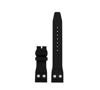 POYNMRE Bracelet de montre en caoutchouc fluoré FKM compatible avec les montres IWC Pilot Mark Portugal 20 mm, 21, 22, noir, à dégagement rapide, vert(Black no Clasp,Width 22mm)