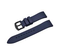 POYNMRE Bracelet de montre en caoutchouc fluoré qualité supérieure, à dégagement rapide, FKM, 18-19-20-21-22-23-24 mm, compatible avec tous les bracelets montres plongée(Deep Blue Black,18mm)
