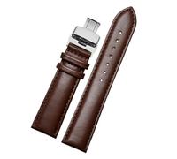 POYNMRE Bracelet de montre en cuir à carreaux for Casio EFV540/506/EFS-S500/510/EFR-30 Bracelet de montre EFV-540 noir marron 18mm 20mm 22mm 24mm(Brown -silver B,24mm)