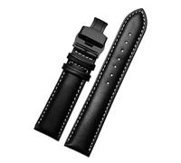 POYNMRE Bracelet de montre en cuir à carreaux for Casio EFV540/506/EFS-S500/510/EFR-30 Bracelet de montre EFV-540 noir marron 18mm 20mm 22mm 24mm(Black white-black B,18mm)