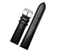 POYNMRE Bracelet de montre en cuir à carreaux for Casio EFV540/506/EFS-S500/510/EFR-30 Bracelet de montre EFV-540 noir marron 18mm 20mm 22mm 24mm(Black-gold A,19mm)