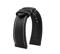 POYNMRE Bracelet de montre en nylon souple for homme, compatible avec Casio PROTREK Mountaineering PRG-600/PRG-650 PRW-6600/PRW-6800, 24 mm(Black White B)