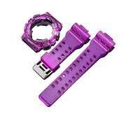 POYNMRE Bracelet de montre en résine TPU compatible avec Casio G-Shock GA-100/110/120/140 GD-100/110/120 GAX-100 GLS-100, boîtier sport for homme(Purple)