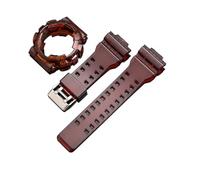 POYNMRE Bracelet de montre en résine TPU compatible avec Casio G-Shock GA-100/110/120/140 GD-100/110/120 GAX-100 GLS-100, boîtier sport for homme(Brown)