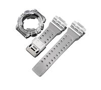 POYNMRE Bracelet de montre en résine TPU compatible avec Casio G-Shock GA-100/110/120/140 GD-100/110/120 GAX-100 GLS-100, boîtier sport for homme(Transparent)