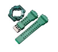 POYNMRE Bracelet de montre en résine TPU compatible avec Casio G-Shock GA-100/110/120/140 GD-100/110/120 GAX-100 GLS-100, boîtier sport for homme(Blue green)