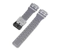 POYNMRE Bracelet de montre en résine transparente compatible avec la Casio Baby-G 110 GMA-S110, compatible les ceintures 5600/6900 GA-100/110/120(GMA black buckle)