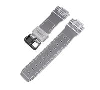 POYNMRE Bracelet de montre en résine transparente compatible avec la Casio Baby-G 110 GMA-S110, compatible les ceintures 5600/6900 GA-100/110/120(J3 black buckle)