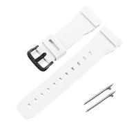 POYNMRE Bracelet de montre en silicone 16 mm compatible avec Casio G-Shock DW5600 DW6900 G5600 G5700 GW-M5610 GW-5000 GM5610 GWX5600(White black)