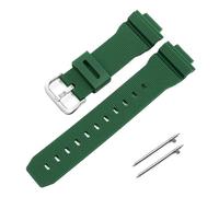 POYNMRE Bracelet de montre en silicone 16 mm compatible avec Casio G-Shock DW5600 DW6900 G5600 G5700 GW-M5610 GW-5000 GM5610 GWX5600(Green Silver)