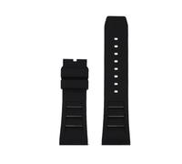 POYNMRE Bracelet de montre en silicone 26 mm compatible avec les modèles GeYa Edition Great Wall 8253G et 8251G, rouge noir, respirant, for le sport plein air(Black no buckle)