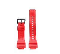 POYNMRE Bracelet de montre en silicone compatible avec Casio Small Square DW-291H DW-290 W-218H/219H A158, bracelet caoutchouc modifié for homme, 18 mm(Red glossy model)