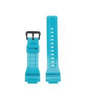 POYNMRE Bracelet de montre en silicone compatible avec Casio Small Square DW-291H DW-290 W-218H/219H A158, bracelet caoutchouc modifié for homme, 18 mm(Blue glossy model)