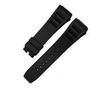 POYNMRE Bracelet de montre en silicone, compatible avec les accessoires de montre Richard Miller RM011, bracelet en caoutchouc 25-20 mm(Black no buckle)