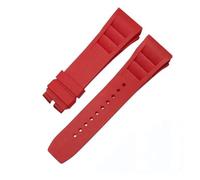 POYNMRE Bracelet de montre en silicone, compatible avec les accessoires de montre Richard Miller RM011, bracelet en caoutchouc 25-20 mm(Red no buckle)