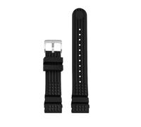 POYNMRE Bracelet de montre gaufré compatible avec Seiko PROSPEX SKX007 Water Ghost 20 mm 22 Abalone Small MM, bracelet plongée en silicone for homme(A Black-silver,Width 22mm)