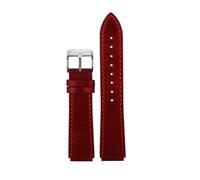 POYNMRE Bracelet de montre rétro en cuir vachette compatible avec Casio A158 A158W/A168/f91w/AE-1200WHD/A159/A169 AE1200, bracelet vintage veau(Red-silver A)