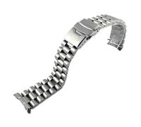POYNMRE Bracelet de plongée en acier 22 mm, 3 styles, compatible avec les montres Casio Duro MDV107-1A MDV106-1A, pièces rechange(Silvery 3)